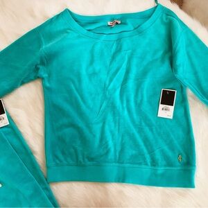 Juicy Couture Blue Sweatshirt Vibrant Soft Knit